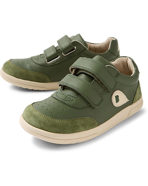 Bobux Scarpina Kid Plus Champ II - Bronze Green - Pelle Premium - Camminatori Esperti Scarpe