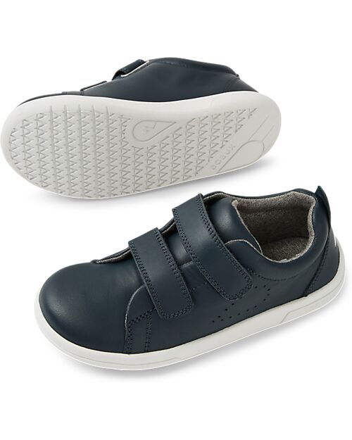 Bobux Scarpina Kid Plus Grass Court II - Blu Navy - Pelle Premium - Camminatori Esperti Scarpe