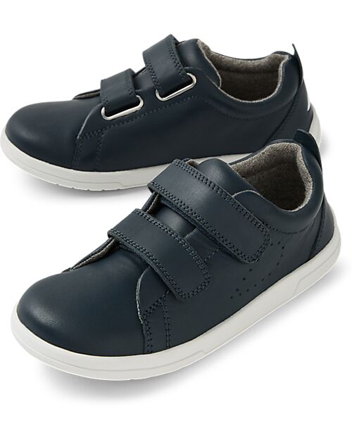 Bobux Scarpina Kid Plus Grass Court II - Blu Navy - Pelle Premium - Camminatori Esperti Scarpe