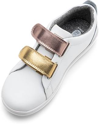 Bobux Scarpina Kid Plus Grass Court Switch - Bianco - Strap Intercambiabili Rosa e Rosegold - Suola Imbottita e Flessibile Sneakers