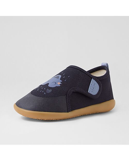 Bobux Scarpina Kid Plus Nook Indoor - Gufo - Blu Navy - Perfette in Casa o all'Asilo Pantofole