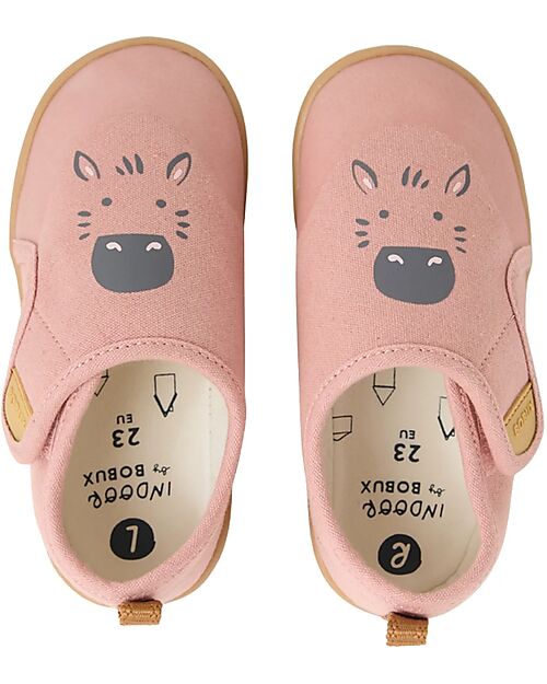 Bobux Scarpina Kid Plus Nook Indoor - Zebra - Rosa - Perfette in Casa o all'Asilo Pantofole