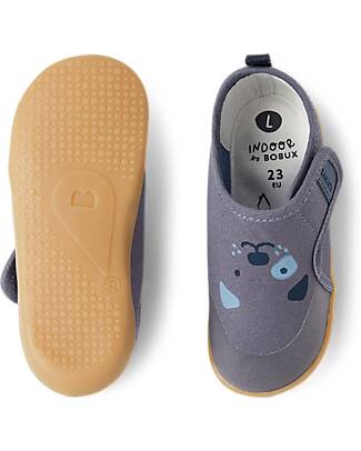 Bobux Scarpina Kid Plus Pure Nook Indie - Puppy - Vintage Indigo - Pantofole Perfette in Casa o a Scuola! Pantofole