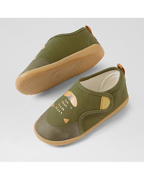 Bobux Scarpina Kid Plus Pure Nook Indoor - Gatto - Dried Herb - Perfette in Casa o all'Asilo Pantofole