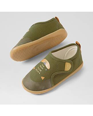 Bobux Scarpina Kid Plus Pure Nook Indoor - Gatto - Dried Herb - Perfette in Casa o all'Asilo Pantofole
