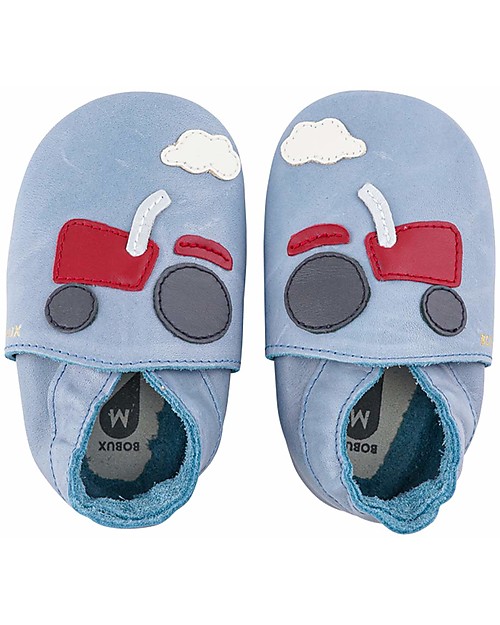 Bobux Scarpina Soft Sole - Ardesia con Trattore - La cosa migliore dopo i piedi scalzi! Scarpine Soft Sole