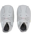 Bobux Scarpina Soft Sole, Argento con Coniglietto - La cosa migliore dopo i piedi scalzi! Scarpine Soft Sole