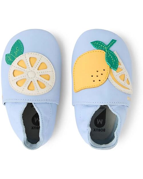 Bobux Scarpina Soft Sole - Azzurro - Limoni - La cosa Migliore dopo i Piedi Scalzi! Scarpine Soft Sole