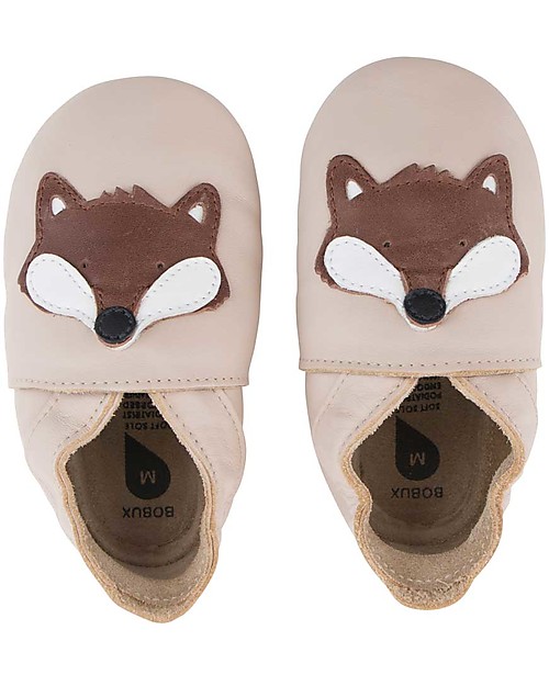 Bobux Scarpina Soft Sole - Beige con Volpe - La cosa migliore dopo i piedi scalzi! Scarpine Soft Sole