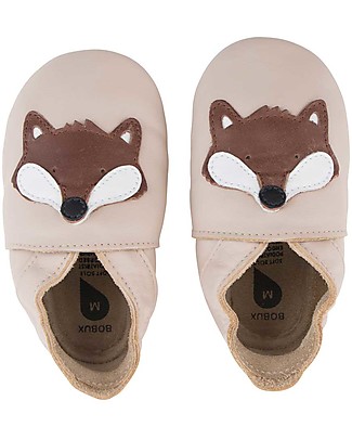 Bobux Scarpina Soft Sole - Beige con Volpe - La cosa migliore dopo i piedi scalzi! Soft Sole Bobux