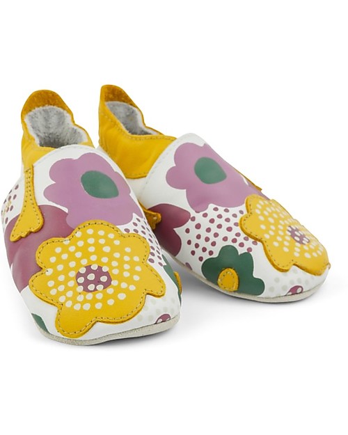 Bobux Scarpina Soft Sole - Bianco con Fantasia Floreale - La cosa migliore dopo i piedi scalzi! Scarpine Soft Sole