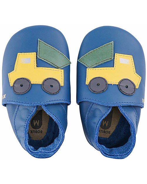 Bobux Scarpina Soft Sole - Blu Cobalto con Camion - La cosa migliore dopo i piedi scalzi! Scarpine Soft Sole