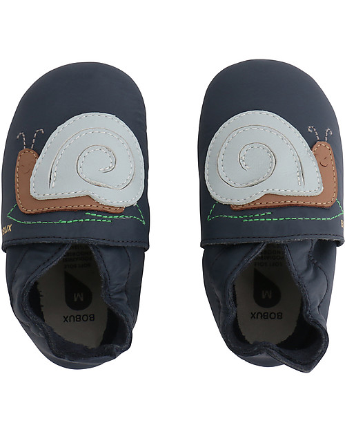 Bobux Scarpina Soft Sole, Blu con Chiocciolina - La cosa migliore dopo i piedi scalzi! Scarpine Soft Sole