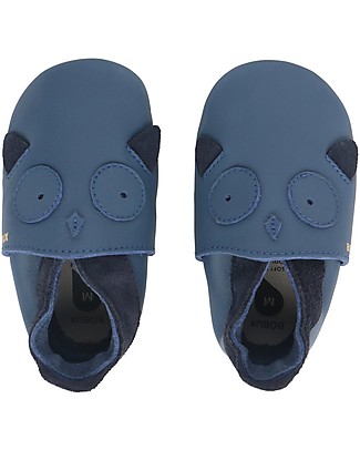 Bobux Scarpina Soft Sole, Blu con Gufetto Stilizzato - La cosa migliore dopo i piedi scalzi! Soft Sole Bobux