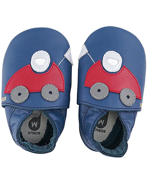 Bobux Scarpina Soft Sole - Blu Navy con Corridore - La cosa migliore dopo i piedi scalzi! Scarpine Soft Sole