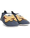 Bobux Scarpina Soft Sole, Blu Navy con Leopardo - La cosa migliore dopo i piedi scalzi! Scarpine Soft Sole