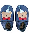 Bobux Scarpina Soft Sole - Blu Navy con Orso delle Feste - La cosa migliore dopo i piedi scalzi! Scarpine Soft Sole