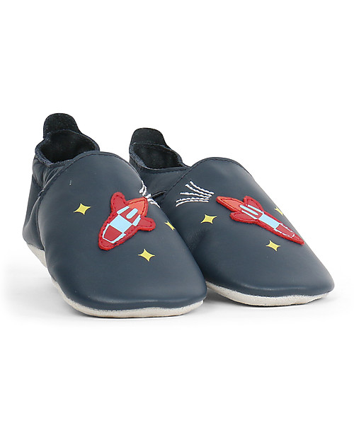 Bobux Scarpina Soft Sole, Blu Navy con Razzo - La cosa migliore dopo i piedi scalzi! Scarpine Soft Sole
