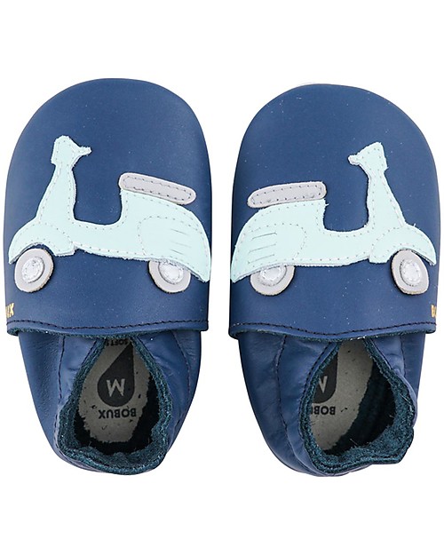 Bobux Scarpina Soft Sole - Blu Navy con Scooter - La cosa migliore dopo i piedi scalzi! Scarpine Soft Sole