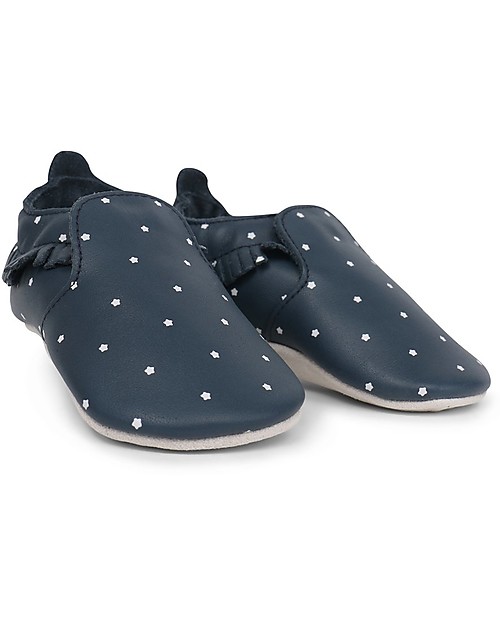 Bobux Scarpina Soft Sole, Blu Navy con Stelline - La cosa migliore dopo i piedi scalzi! Scarpine Soft Sole