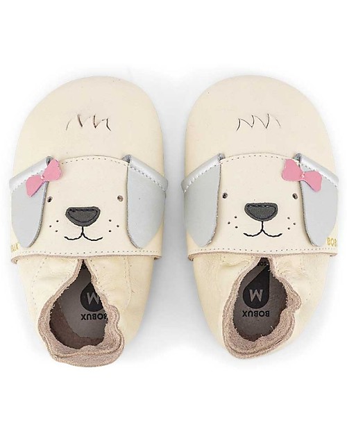 Bobux Scarpina Soft Sole Bo Buddies - Bow Pup Vanilla - La cosa Migliore dopo i Piedi Scalzi! Scarpine Soft Sole