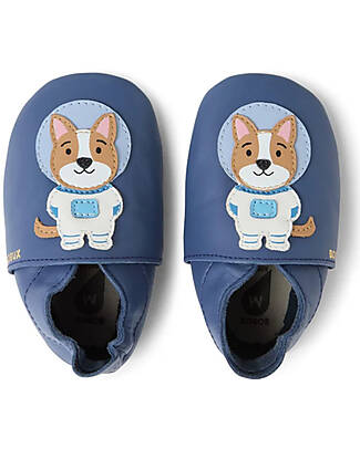 Bobux Scarpina Soft Sole - Cane Astronauta - Blu Indaco - La cosa Migliore dopo i Piedi Scalzi! Scarpine Soft Sole