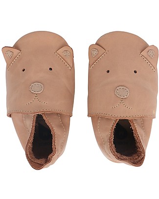 Bobux Scarpina Soft Sole, Caramello con Cagnolino Stilizzato - La cosa migliore dopo i piedi scalzi! Soft Sole Bobux