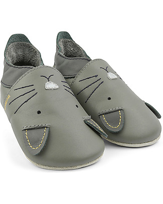 Bobux Scarpina Soft Sole - Carbone con Gatto - La cosa migliore dopo i piedi scalzi! Soft Sole Bobux