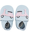 Bobux Scarpina Soft Sole - Celeste con Scooter - La cosa migliore dopo i piedi scalzi! Scarpine Soft Sole