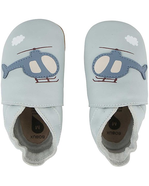 Bobux Scarpina Soft Sole - Cielo con Elicottero - La cosa migliore dopo i piedi scalzi! Scarpine Soft Sole
