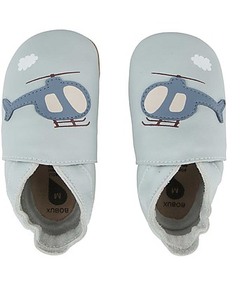 Bobux Scarpina Soft Sole - Cielo con Elicottero - La cosa migliore dopo i piedi scalzi! Soft Sole Bobux