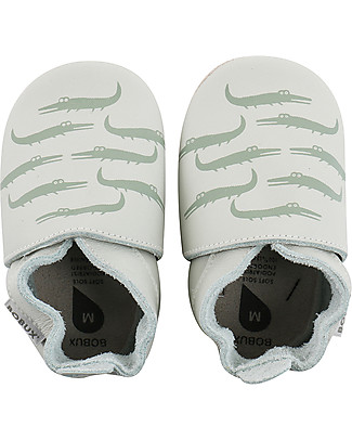 Bobux Scarpina Soft Sole Coccodrilli Verde-menta - La cosa migliore dopo i piedi scalzi! Scarpe