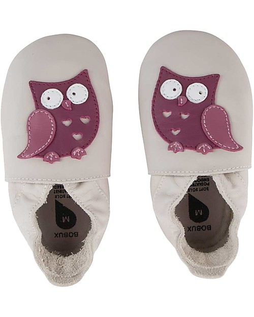 Bobux Scarpina Soft Sole - Color Latte con Gufetto - La cosa migliore dopo i piedi scalzi! Scarpine Soft Sole