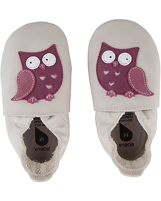 Bobux Scarpina Soft Sole - Color Latte con Gufetto - La cosa migliore dopo i piedi scalzi! Soft Sole Bobux