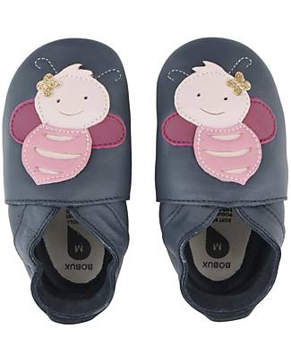Bobux Scarpina Soft Sole con Ape - Blu Navy - La cosa migliore dopo i piedi scalzi! Scarpine Soft Sole