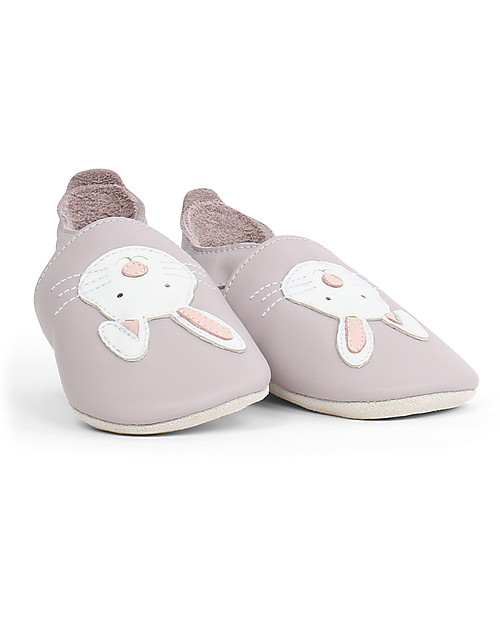 Bobux Scarpina Soft Sole, Lilla con Coniglietto - La cosa migliore dopo i piedi scalzi! Scarpine Soft Sole