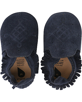 Bobux Scarpina Soft Sole Mocassino Scamosciato Blu, 3-6 anni Soft Sole Bobux