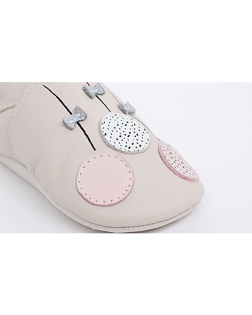 Bobux Scarpina Soft Sole, Panna con Palloncini - La cosa migliore dopo i piedi scalzi! Scarpine Soft Sole