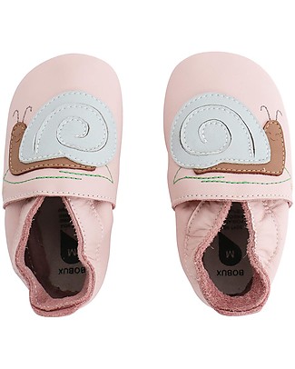 Bobux Scarpina Soft Sole, Rosa Chiaro con Chiocciola - La cosa migliore dopo i piedi scalzi! Soft Sole Bobux