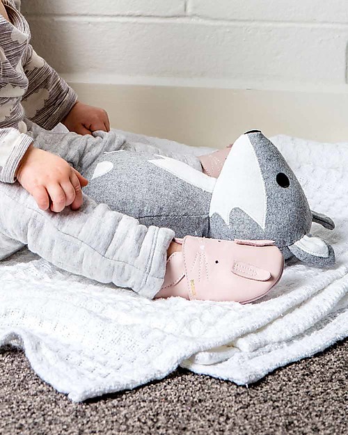 Bobux Scarpina Soft Sole, Rosa Chiaro con Coniglietto - La cosa migliore dopo i piedi scalzi! Scarpine Soft Sole