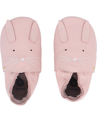 Bobux Scarpina Soft Sole, Rosa Chiaro con Coniglietto - La cosa migliore dopo i piedi scalzi! Scarpine Soft Sole