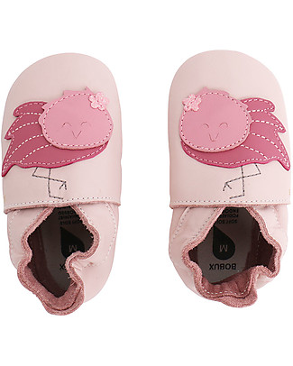 Bobux Scarpina Soft Sole, Rosa Chiaro con Fenicottero - La cosa migliore dopo i piedi scalzi! Soft Sole Bobux