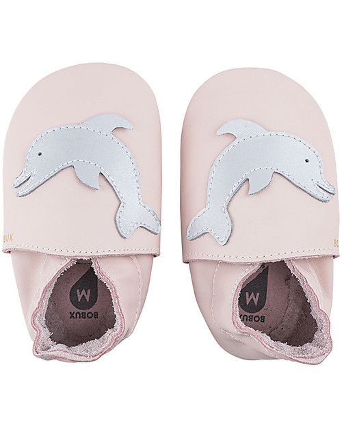 Bobux Scarpina Soft Sole - Rosa con Delfino - La cosa migliore dopo i piedi scalzi! Scarpine Soft Sole