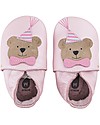 Bobux Scarpina Soft Sole - Rosa con Orso delle Feste - La cosa migliore dopo i piedi scalzi! Scarpine Soft Sole