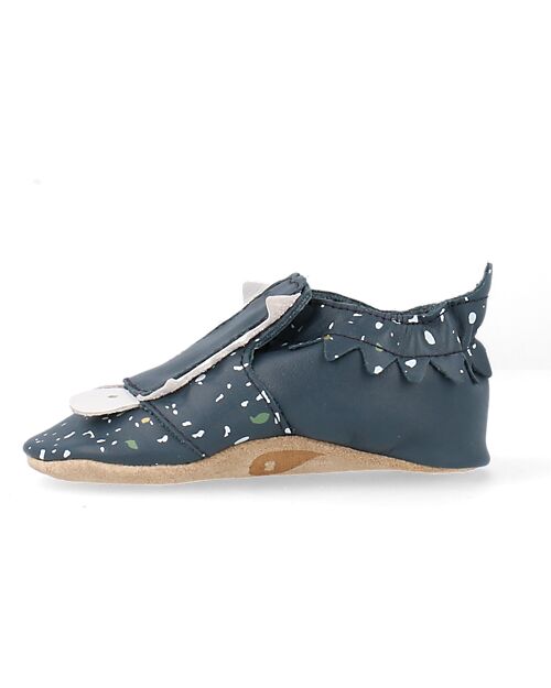Bobux Scarpina Soft Sole Snap Terrazzo - Blu Navy - La cosa Migliore dopo i Piedi Scalzi! Scarpine Soft Sole