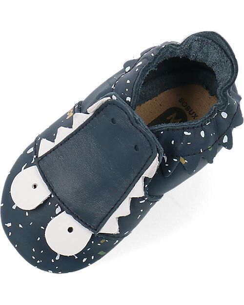 Bobux Scarpina Soft Sole Snap Terrazzo - Blu Navy - La cosa Migliore dopo i Piedi Scalzi! Scarpine Soft Sole