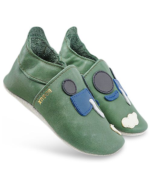 Bobux Scarpina Soft Sole - Trattore - Verde Oliva - La cosa migliore dopo i piedi scalzi! Scarpine Soft Sole