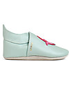 Bobux Scarpina Soft Sole - Verde Acqua Brillante con Unicorno - La cosa migliore dopo i piedi scalzi! Scarpine Soft Sole