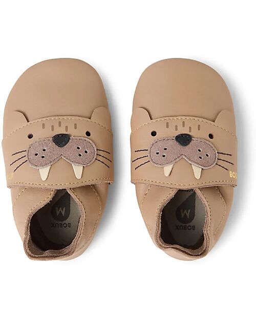 Bobux Scarpina Soft Sole - Wally - Tortora - La cosa Migliore dopo i Piedi Scalzi! Scarpine Soft Sole