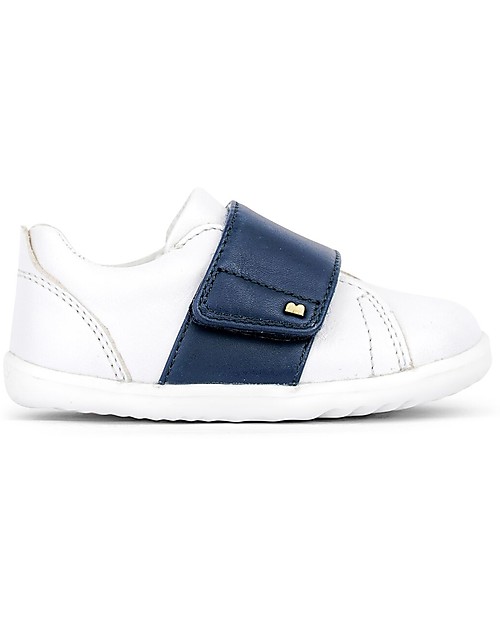 Bobux Scarpina Step-Up Boston - Bianco/Navy - Super flessibile! Scarpe